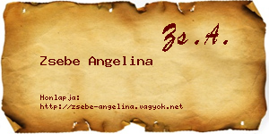 Zsebe Angelina névjegykártya